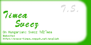 timea svecz business card